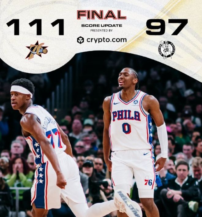 76人逆转凯尔特人 埃奇库姆30分助队抢得主场优势
